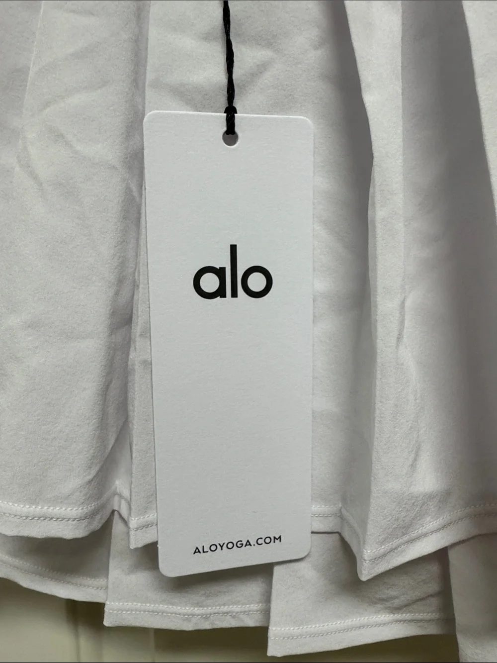 alo White Double or Nothing Tennis Skirt